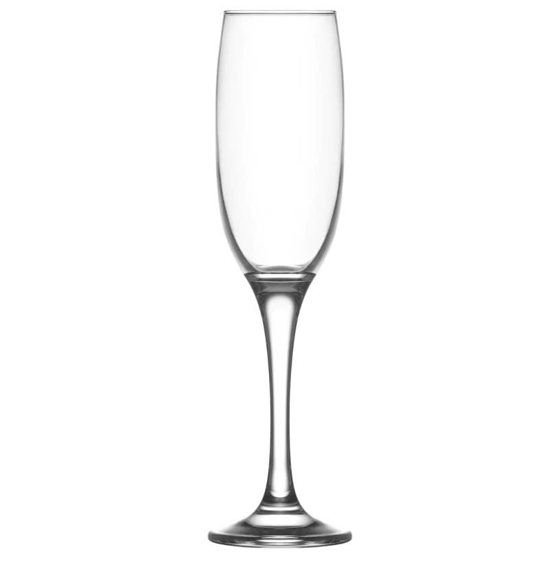 Glass Champagne Flute- Set of 6