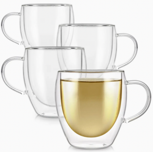 Teabloom Clarity® Double Wall Glass Tea Cups- Set of 48