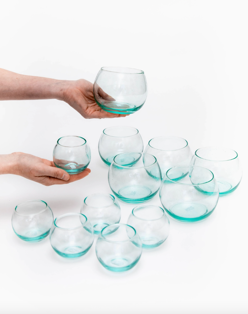 Round Glass- Set of 24 S + 24 L