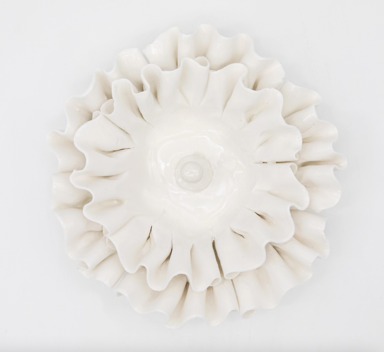 White Frill Jewelry Dish- Set of 10