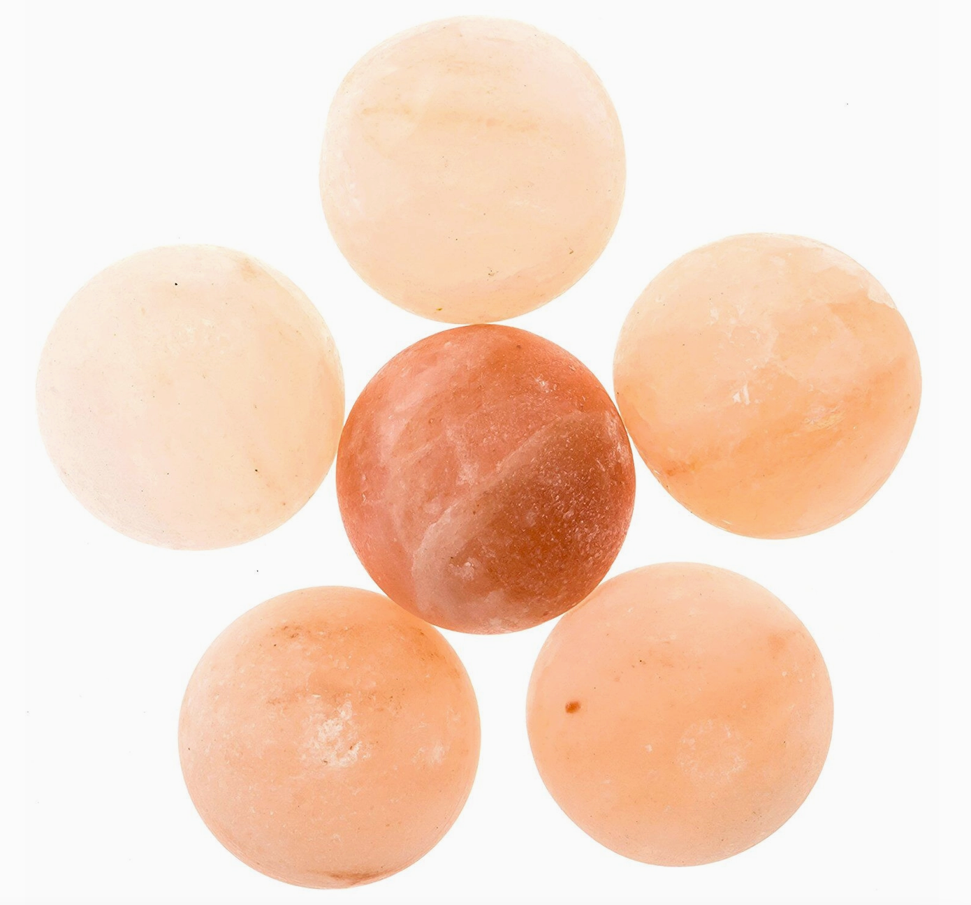 Himalayan Salt Massage Bowl Lamp + 6 Massage Balls- Set of 4